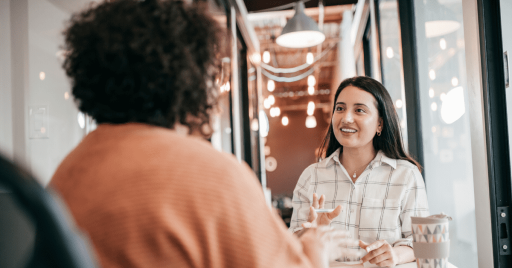 Marketer interviews a B2B customer