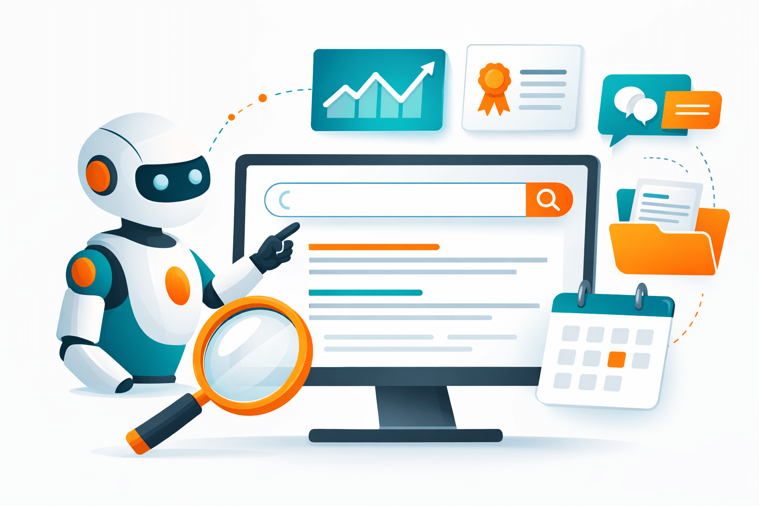 abstract illustration of how AI helps association members find resources and knowledge