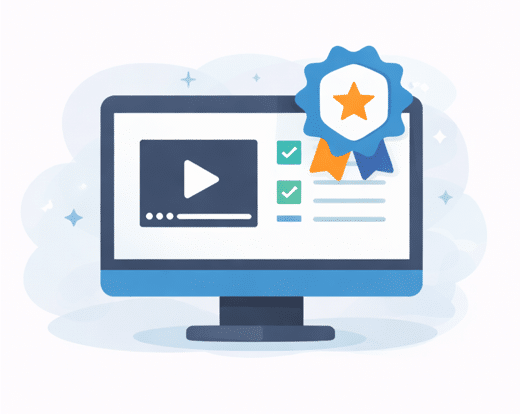 computer image with badge representing enhanced learning from sponsorship